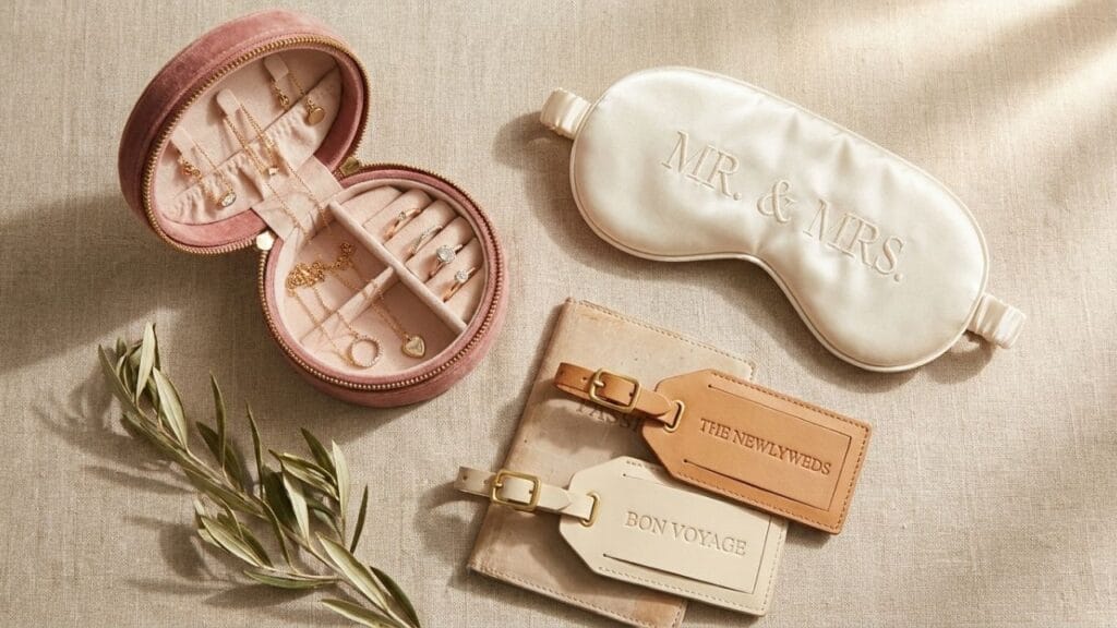 A compact travel jewelry organizer displayed as part of your honeymoon amazon wedding must haves